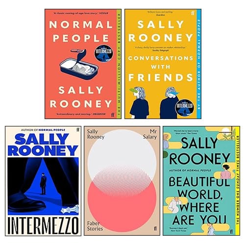 Sally Rooney 5 Books Collection Set (Intermezzo, Conversations with Friends, Mr Salary, Normal People & Beautiful World Where Are You)