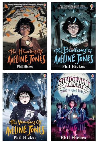 Phil Hickes Collection 4 Books Set (The Haunting Of Aveline Jones, The Bewitching Of Aveline Jones, The Vanishing of Aveline Jones & Shadowhall Academy: The Whispering Walls)