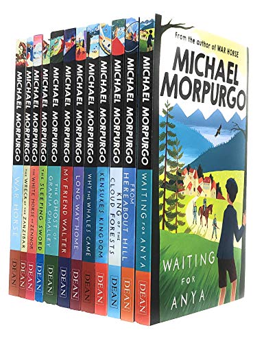 Michael Morpurgo Collection 12 Books Set (Waiting for Anya, From Hereabout Hill, King of the Cloud Forests, Kensuke's Kingdom, Why the Whales come, Long Way Home, My Friend Walter, War Horse and More)