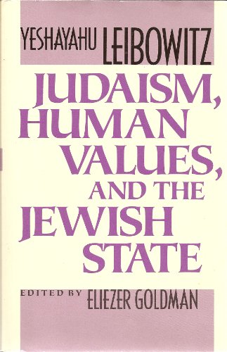 Judaism, Human Values, and the Jewish State