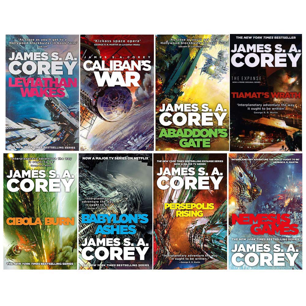 James S A Corey Expanse Series 8 Books Collection Set (Leviathan Wakes, Caliban's War, Abaddon's Gate, Cibola Burn, Nemesis Games, Babylon's Ashes, Persepolis Rising, Tiamats Wrath)