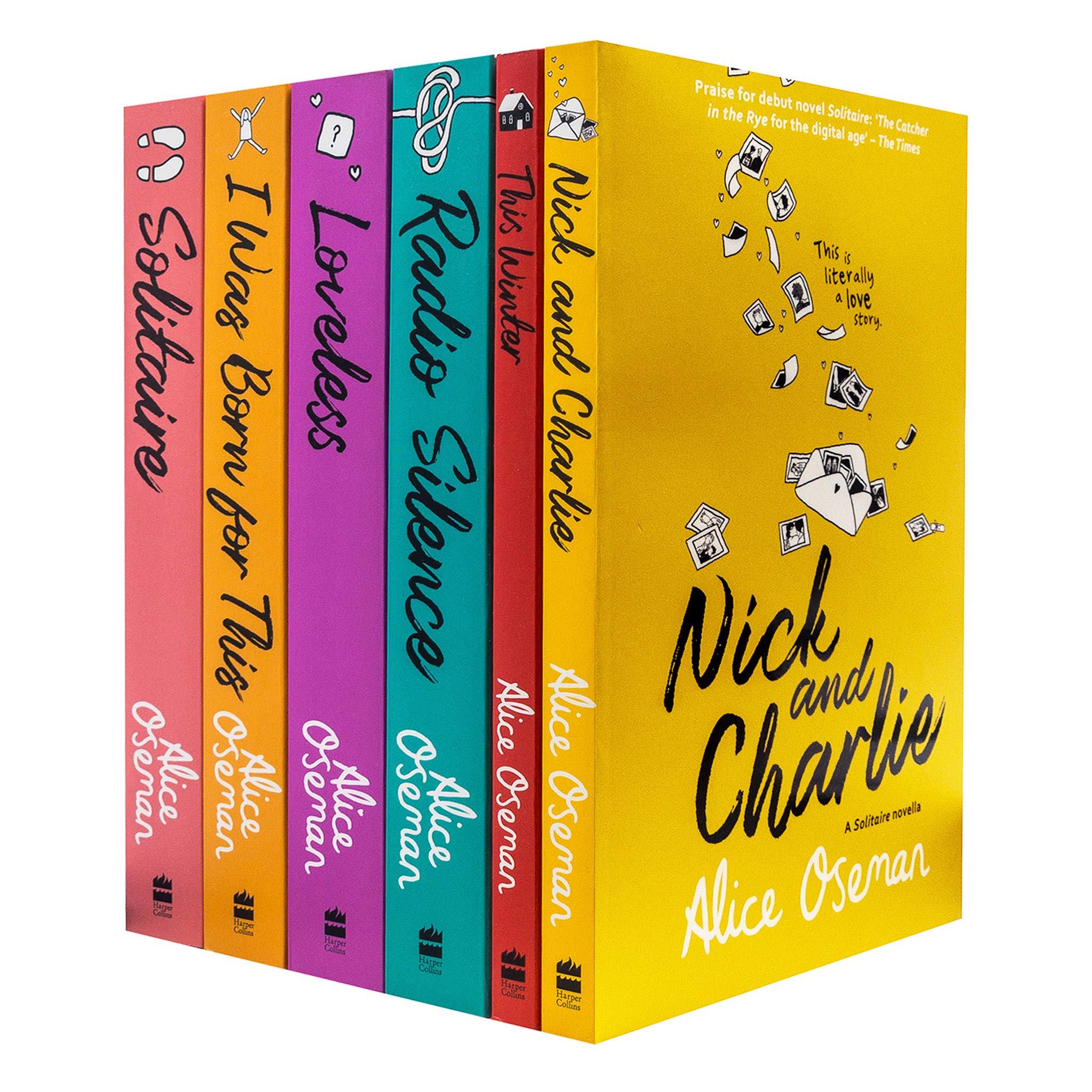 Alice Oseman Collection 6 Books Set (Solitaire, Loveless, This Winter, Radio Silence, Nick and Charlie, I Was Born for This) - Alice Oseman