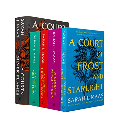 A Court of Thorns and Roses Series Sarah J. Maas 5 Books Collection Set (A Court of Thorns and Roses, A Court of Mist and Fury, A Court of Wings and Ruin, [Hardback] A Court of Silver Flames and More)