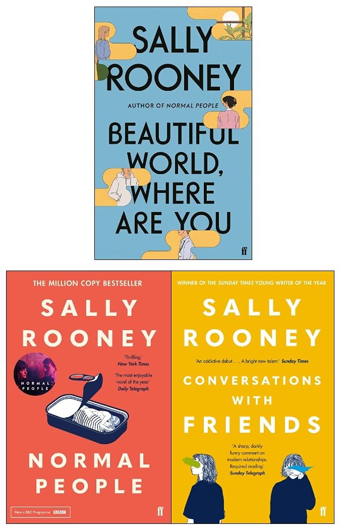 Sally Rooney Collection 3 Books Set (Beautiful World Where Are You [Hardcover], Normal People, Conversations with Friends)