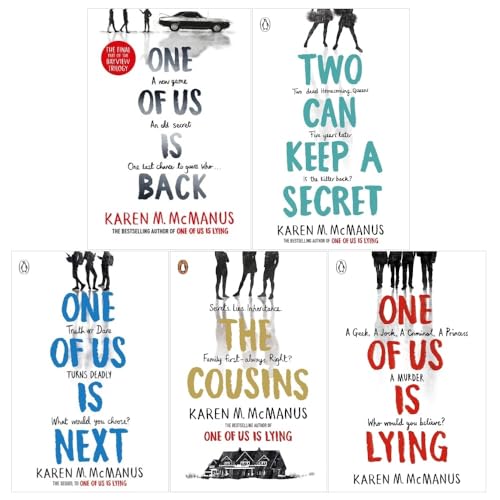Karen M McManus 5 Books Collection Set (One Of Us Is Lying, One Of Us Is Next, One Of Us Is Back, The Cousins, Two Can Keep a Secret)