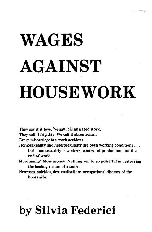Wages Against Housework