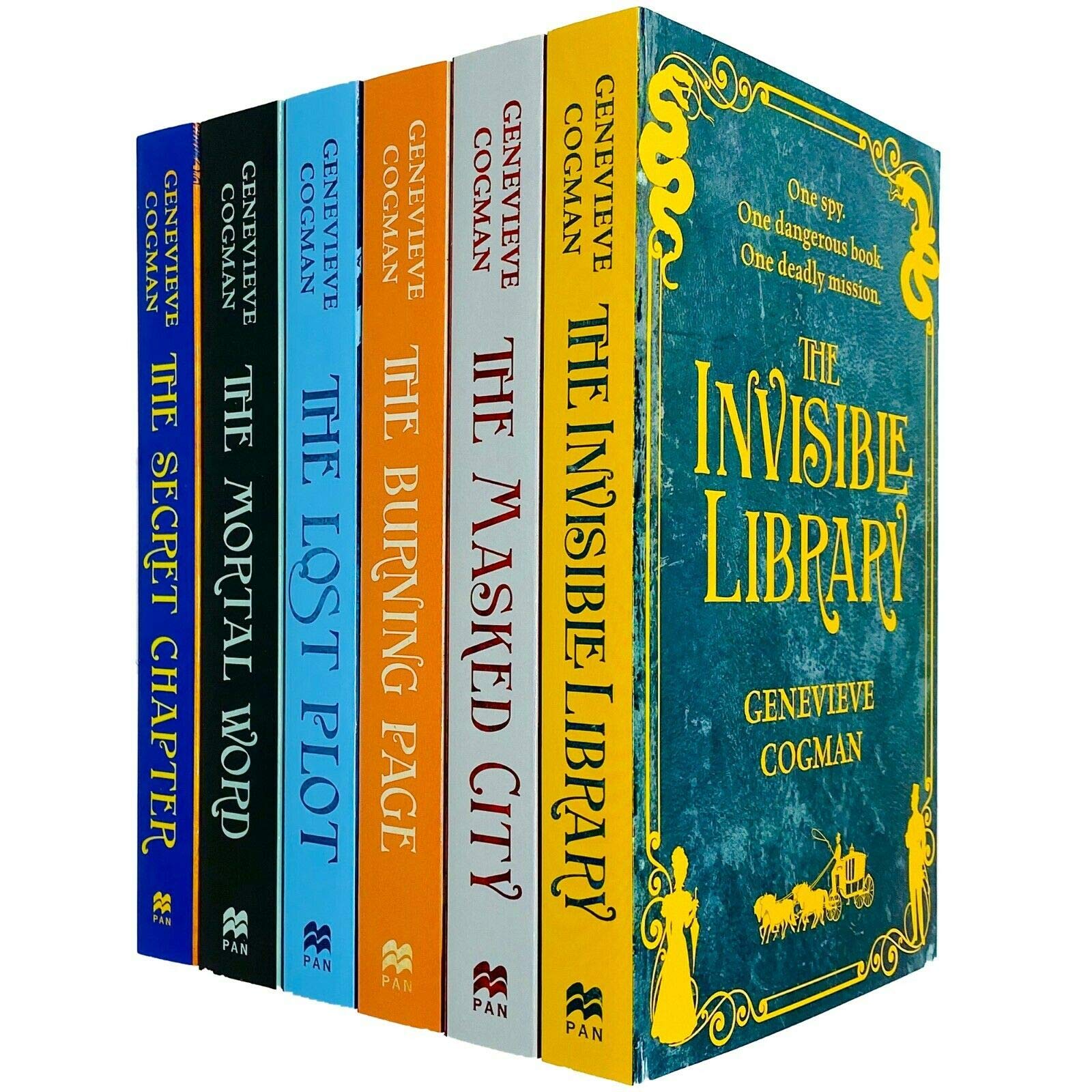 The Invisible Library Series 6 Books Collection Set by Genevieve Cogman (Invisible Library, Masked City, Burning Page, Lost Plot, Mortal Word & Secret Chapter)