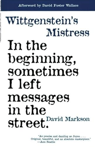 Wittgenstein's Mistress (American Literature)