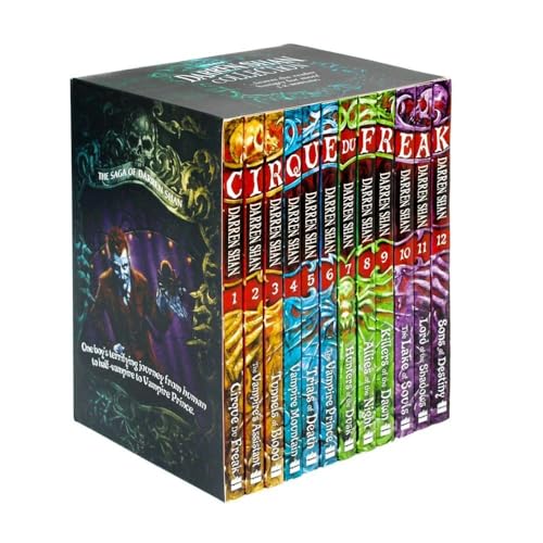 Cirque Du Freak Series - Complete 12 Book Collection - Killers of the Dawn, Lord of the Shadows, Trials of Death, Sons of Destiny, Living Nightmare, Vampire's Assistant, Tunnels of Blood, Vampire