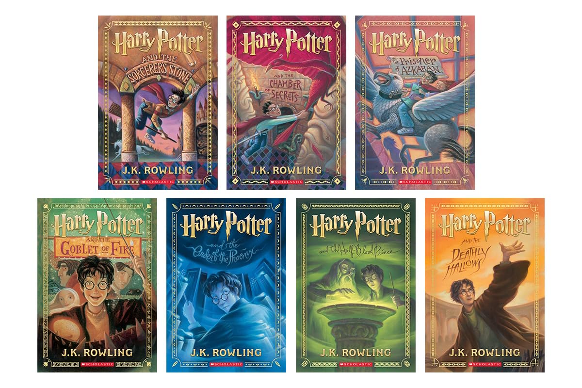 25 Year Anniversary Editon of Harry Potter Taschenbuch, komplettes Buch-Set, Bände 1-7 (Limited Edition, Original-Cover)