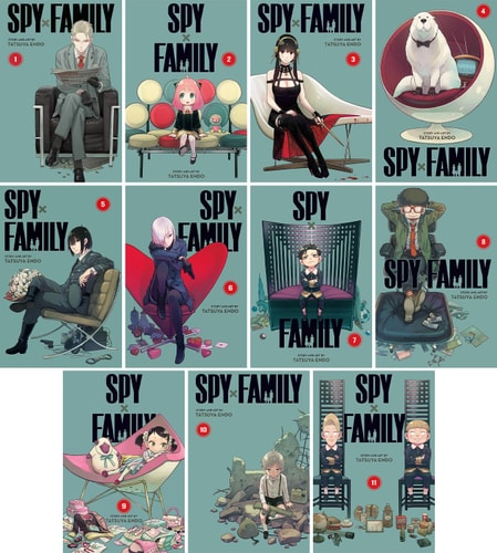 Spy x Family Series, Vol. 1-11. Set of 11 Books