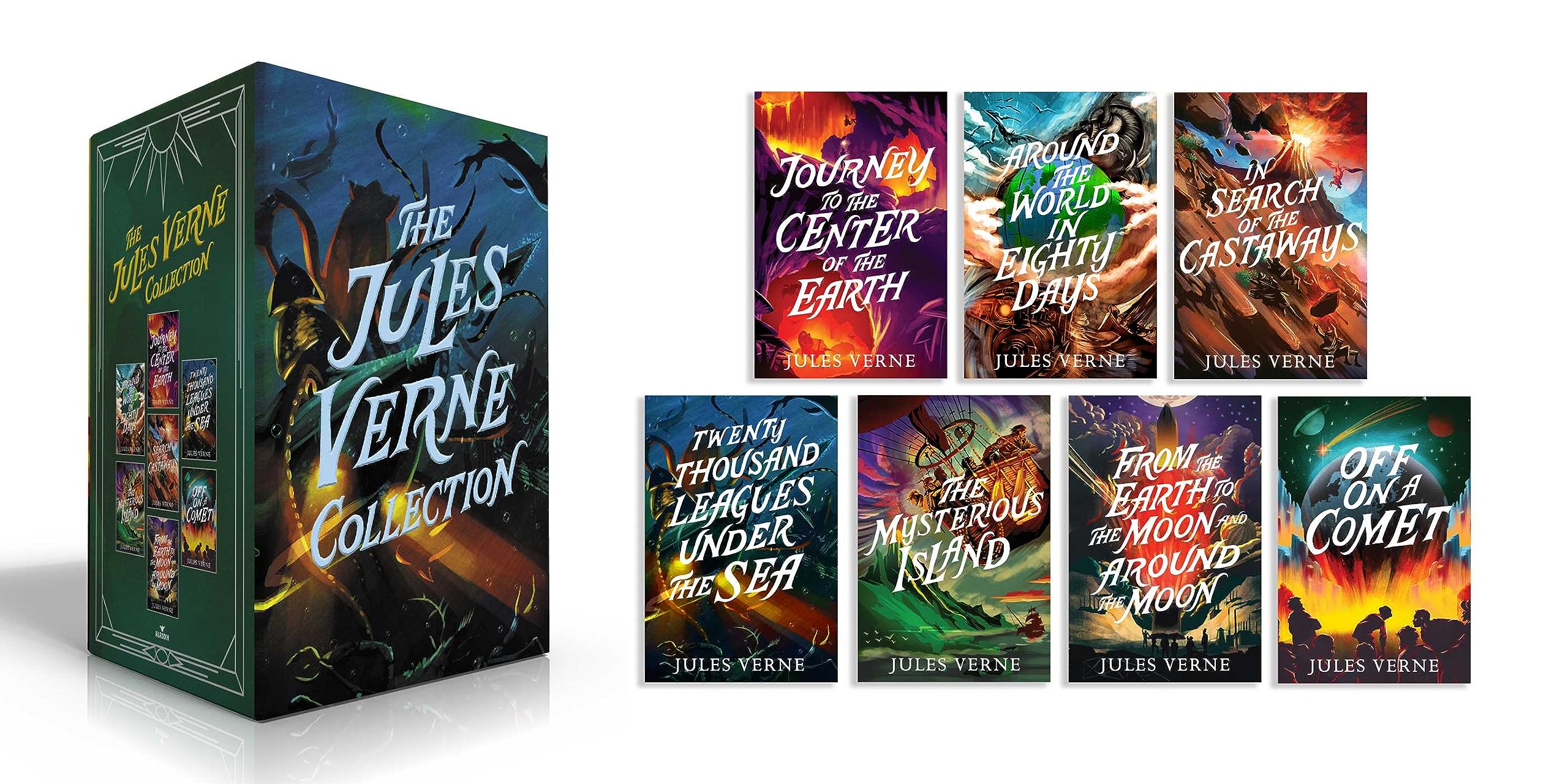 The Jules Verne Collection (Boxed Set): Journey to the Center of the Earth; Around the World in Eighty Days; In Search of the Castaways; Twenty ... the Moon and Around the Moon; Off on a Comet