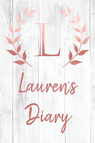 Lauren's Diary: Personalized Diary for Lauren / Journal / Notebook - L Monogram Initial & Name - Great Christmas or Birthday Gift
