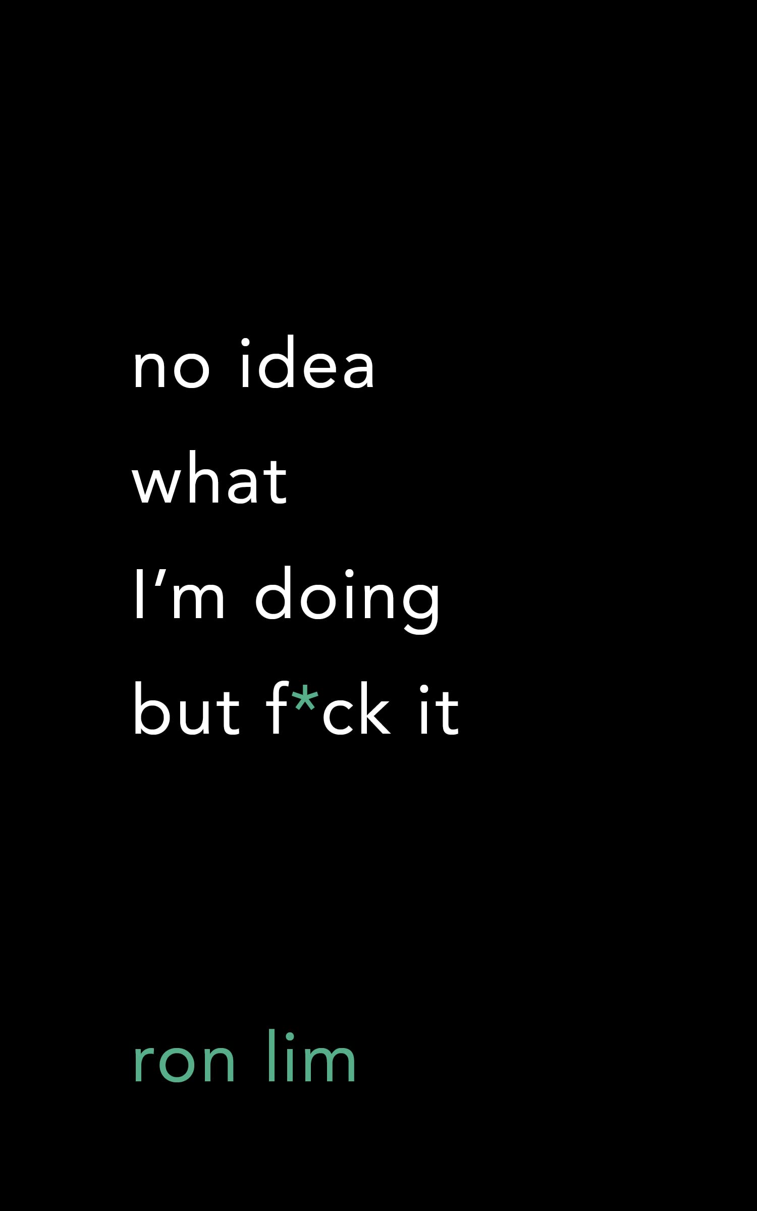 No Idea What I'm Doing but F*ck It