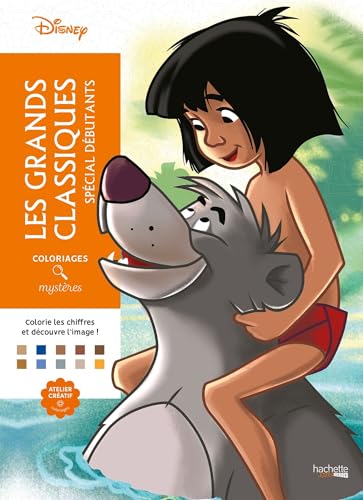 Coloriages mystères Disney - Grands classiques Spécial débutants