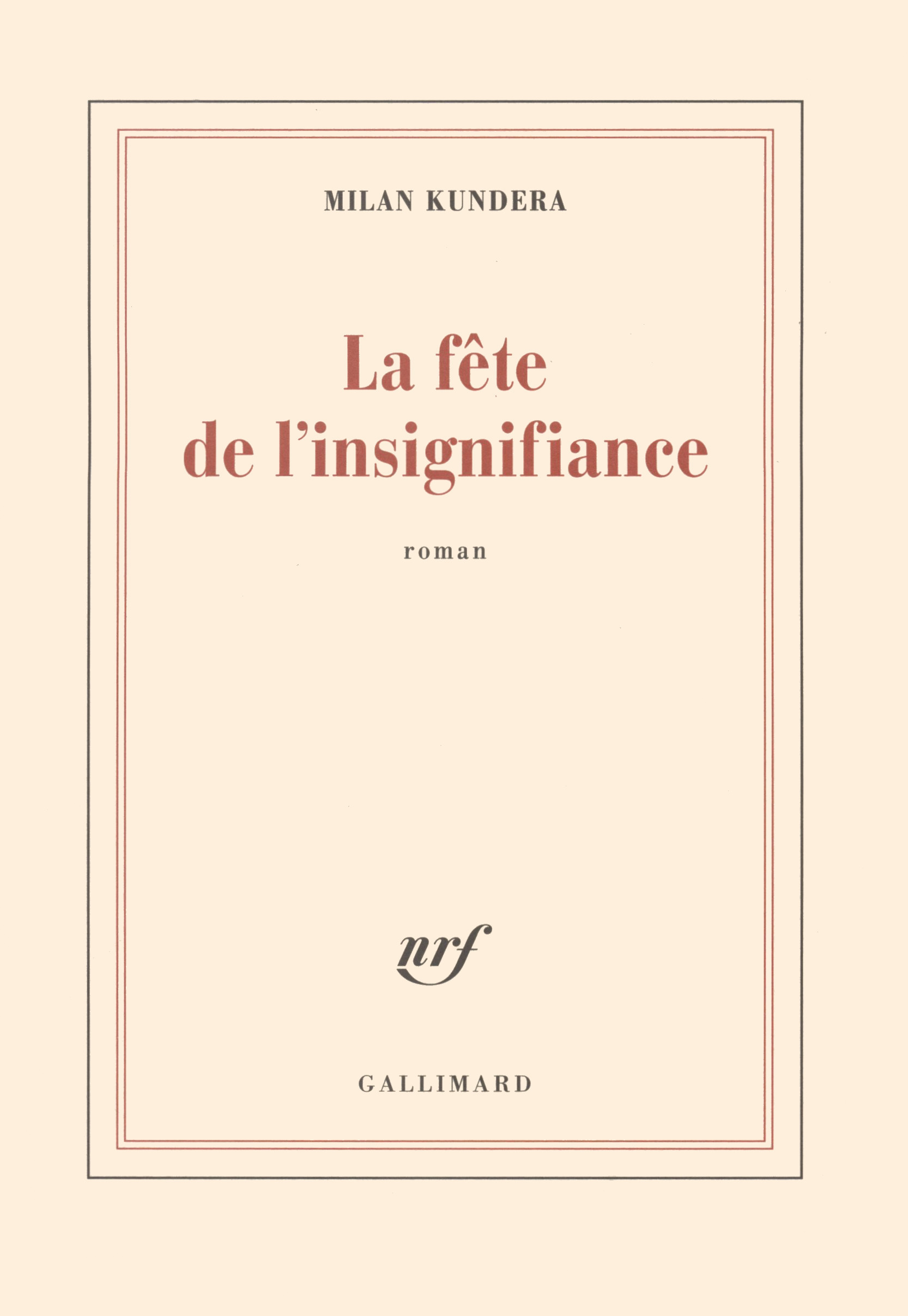 La fête de l'insignifiance