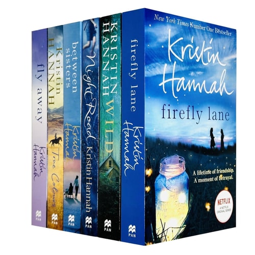 Kristin Hannah 6 Books Collection Set(Firefly Lane, Fly Away, Between Sisters, True Colors, Night Road & Wild)