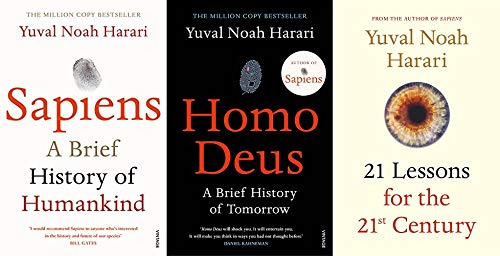 Yuval Noah Harari 3 Book Set Collection: Sapiens, Homo Deus & 21 Lessons for the 21st Century