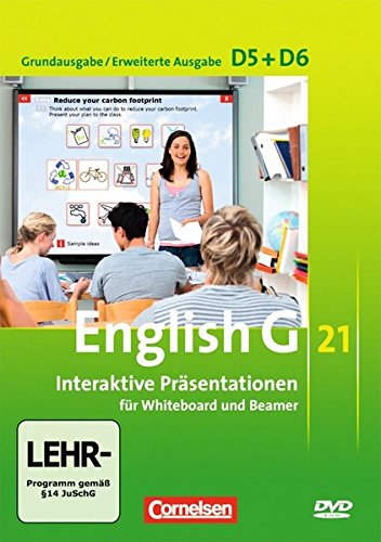 English G 21 - Materialien für Whiteboard und Beamer - Ausgabe D: Band 5/6: 9./10. Schuljahr - Interaktive Präsentationen für Whiteboard und Beamer: DVD-ROM