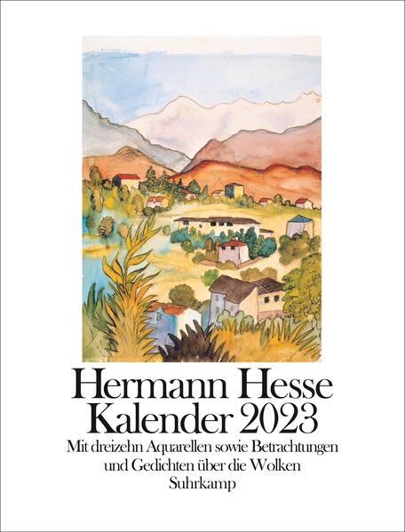 Kalender 2023: Mit dreizehn Aquarellen sowie Betrachtungen und Gedichten über die Wolken | Wandkalender für 12 Monate