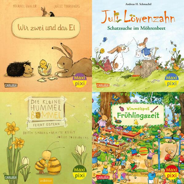 Maxi-Pixi-4er-Set 108: Frühlingszeit (4x1 Exemplar): 4 Minibücher für Kinder ab 3 Jahren rund um Ostern und Frühling (108)