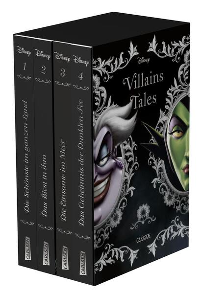 Disney Villains: Villain Tales. Taschenbuch-Schuber: Band 1-4 der dunklen Fantasy-Reihe ab 14 Jahren über die wahren Geschichten der beliebtesten Disney-Bösewichte Maleficent, Ursula und Co
