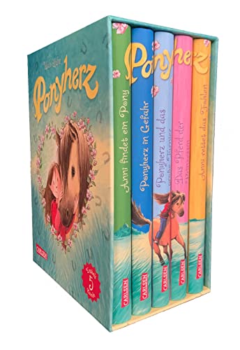 Ponyherz: Ponyherz-Schuber: Schmökerbox: Band 1-5 der spannenden Abenteuer von Anni und ihrem Wildpferd Ponyherz