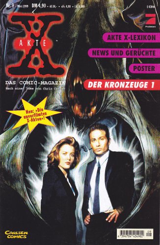 Akte X Heft 09. Der Kronzeuge 1. Presseausgabe. Akte X- Lexikon, News und Gerüchte, Poster