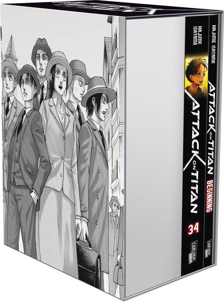 Attack on Titan, Band 34 im Sammelschuber mit Extra: Atemberaubende Fantasy-Action im Kampf gegen grauenhafte Titanen