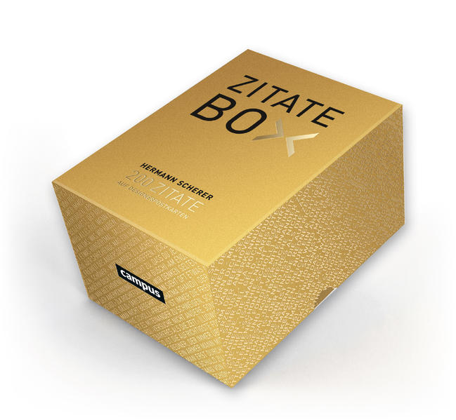 Goldene Zitate-Box: 200 Zitate im Postkartenformat