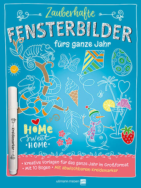 Fensterbilder mit Kreidemarker: Kreative Vorlagen für das ganze Jahr