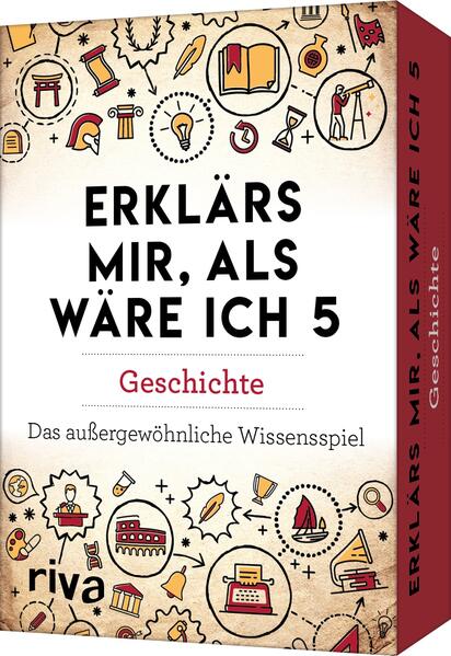 Erklärs mir, als wäre ich 5 – Geschichte: Das außergewöhnliche Wissensspiel. Das Kartenspiel für Quiz-Fans. Allgemeinwissen spielerisch trainieren. History verständlich erklärt