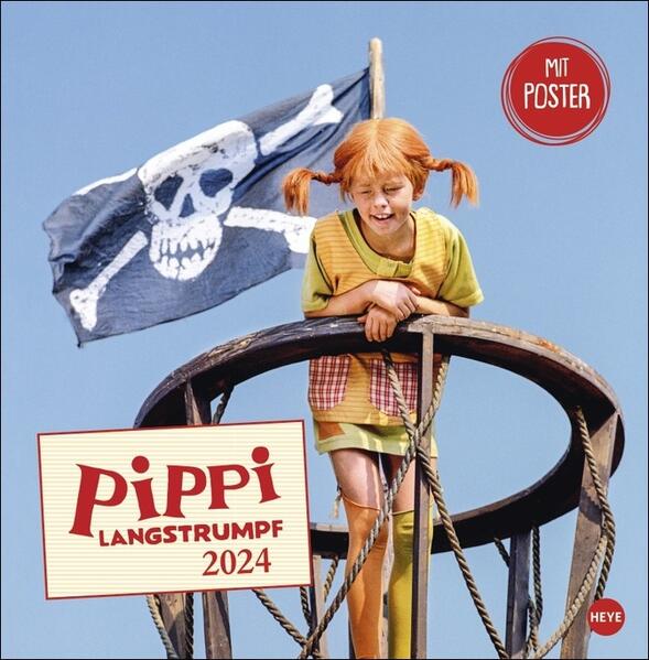 Pippi Langstrumpf Broschurkalender 2024. Szenen aus der beliebten Verfilmung des Klassikers von Astrid Lindgren in einem praktischen Termin-Kalender. ... für Kinder. Mit Poster zum Heraustrennen.