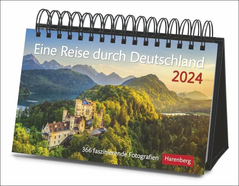 Eine Reise durch Deutschland Premiumkalender 2024. Tages-Tischkalender zum Umklappen, mit faszinierenden Eindrücken aus ganz Deutschland. Hochwertiger ... 2024: 366 faszinierende Fotografien