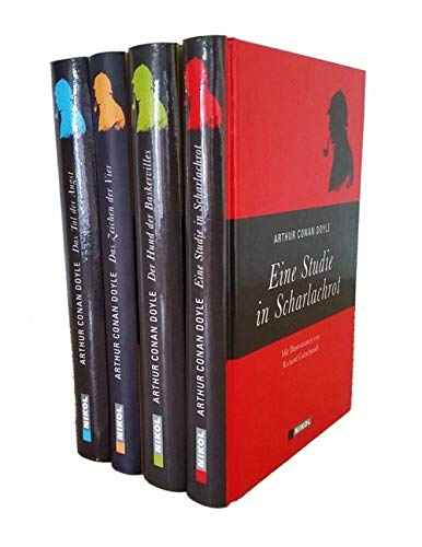 Sherlock Holmes (vier Romane) - Eine Studie in Scharlachrot - Der Hund der Baskervilles - Das Zeichen der Vier - Das Tal der Angst