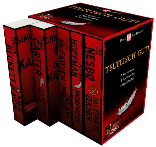5er Box Mega Thriller BILD am SONNTAG: Jo Nesbo - Das fünfte Zeichen Cody McFadyen - Das Böse in uns Chris Carter - Der Kruzifix-Killer Jilliane HOffmann - Morpheus Simon Beckett - Kalte Asche
