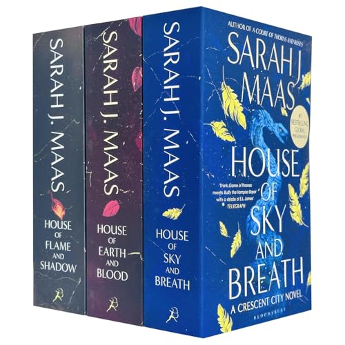Crescent City Series Collection 3 Books Set By Sarah J. Maas (House of Sky and Breath, House of Earth and Blood & House of Flame and Shadow)