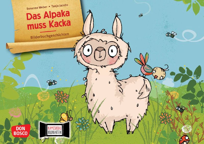 Das Alpaka muss Kacka. Kamishibai Bildkartenset