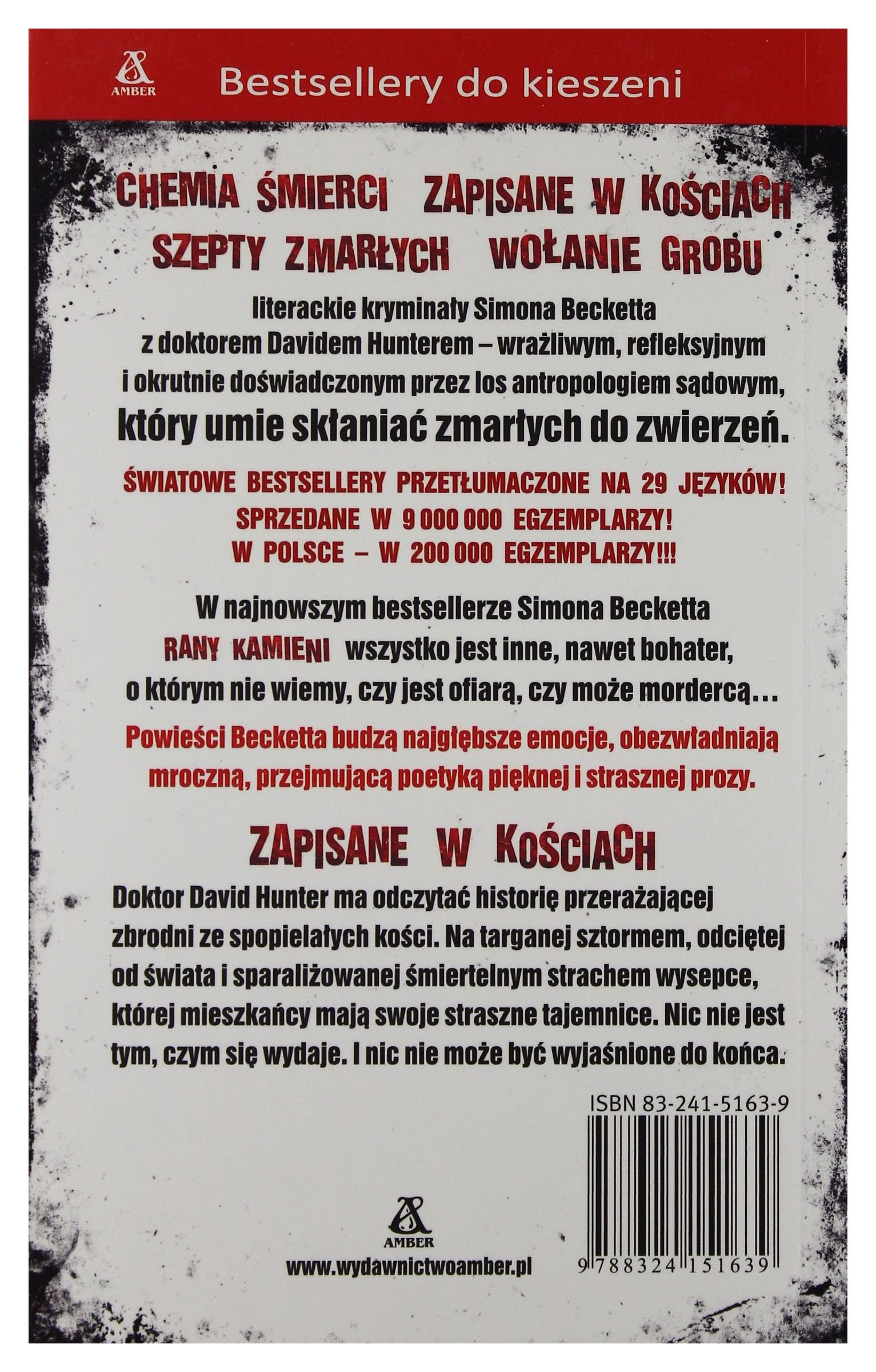 Zapisane W KoĹ ciach Wydanie Kieszonkowe - Simon Beckett [KSIĄĹťKA]