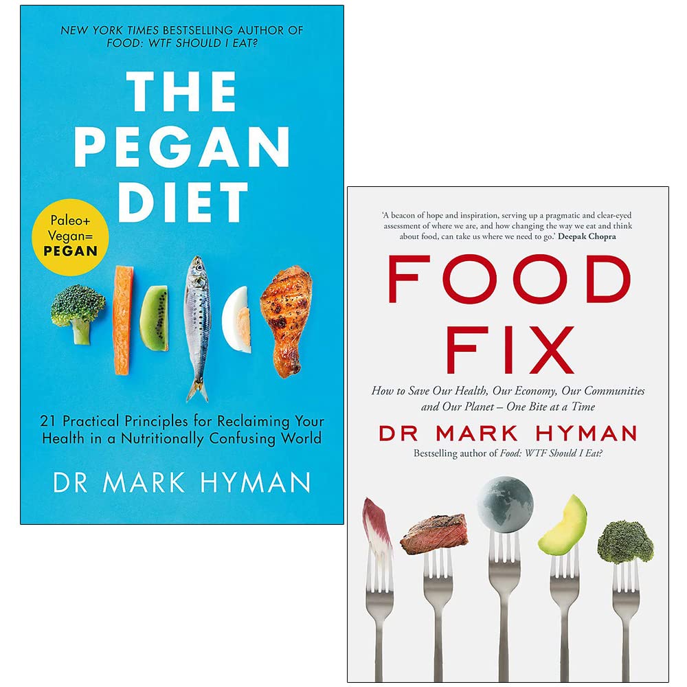 Dr Mark Hyman 2 Books Collection Set (The Pegan Diet & Food Fix)