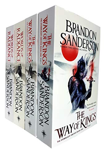 Brandon Sanderson The Stormlight Archive Series 4 Books Bundle Collection (Words of Radiance Part One,Words of Radiance Part Two,The Way of Kings Part One,The Way of Kings Part Two)