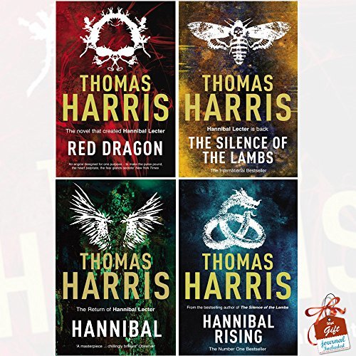 Hannibal Lecter Collection 4 Books Bundle By Thomas Harris With Gift Journal (Red Dragon, Silence Of The Lambs, Hannibal, Hannibal Rising)