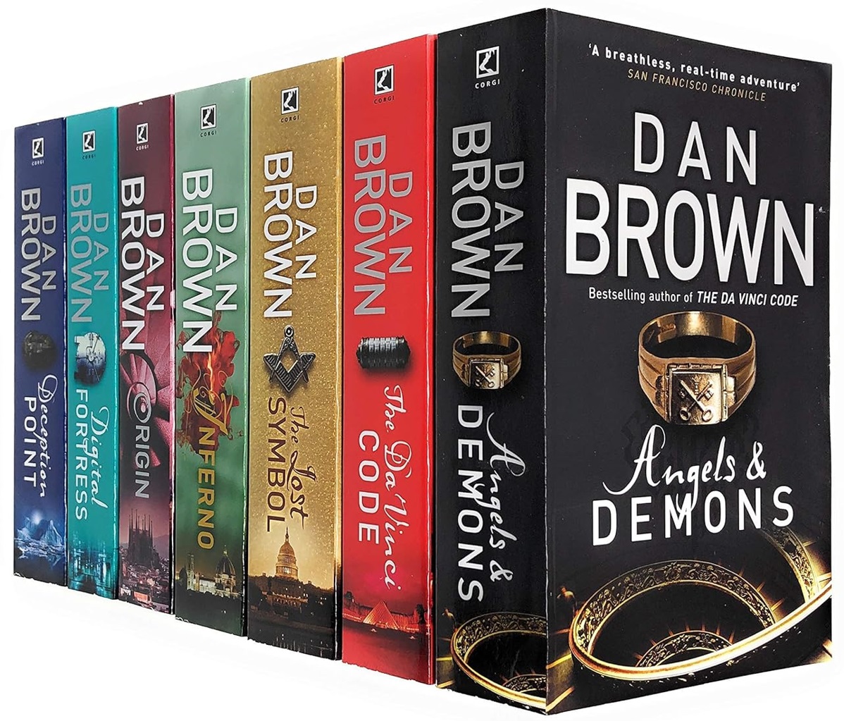 Corgi Robert Langdon Series Collection 7 Bücher Set von Dan Brown Angels And Demons, The Da Vinci Code, The Lost Symbol, Inferno, Origin, Digital Fortress, Deception Point