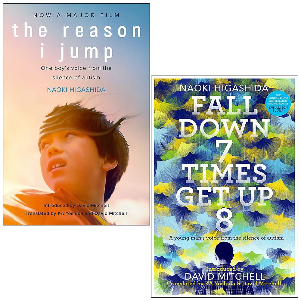 Reason i jump and fall down seven times get up eight 2 books collection set - one boy's voice from the silence of autism