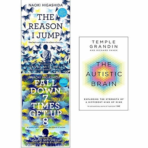 Reason I Jump, Fall Down 7 Times Get Up 8, Autistic Brain 3 Books Collection Set