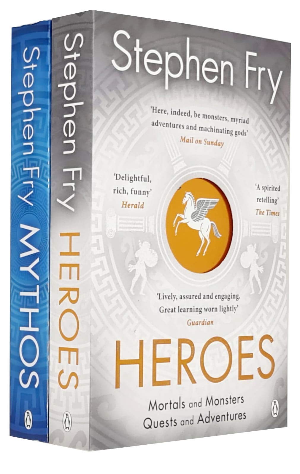 Stephen Fry Greek Myths Series 2 Books Collection Set (Mythos, Heroes)