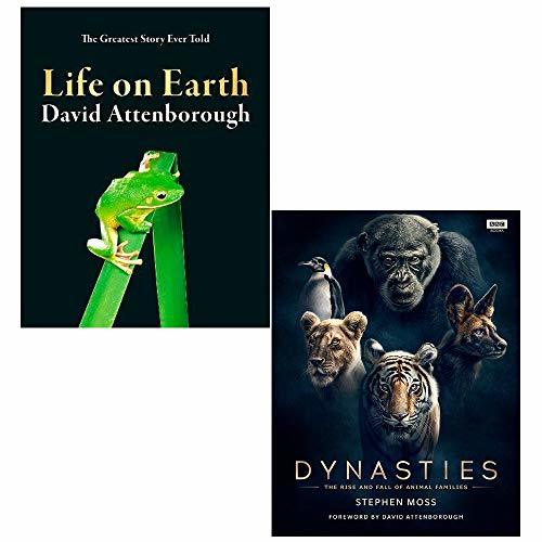 Life on Earth, Dynasties The Rise and Fall of Animal Families 2 Books Collection Set by David Attenborough