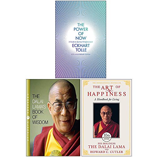 The Power of Now, The Dalai Lamas Book of Wisdom, The Art of Happiness 3 Books Collection Set