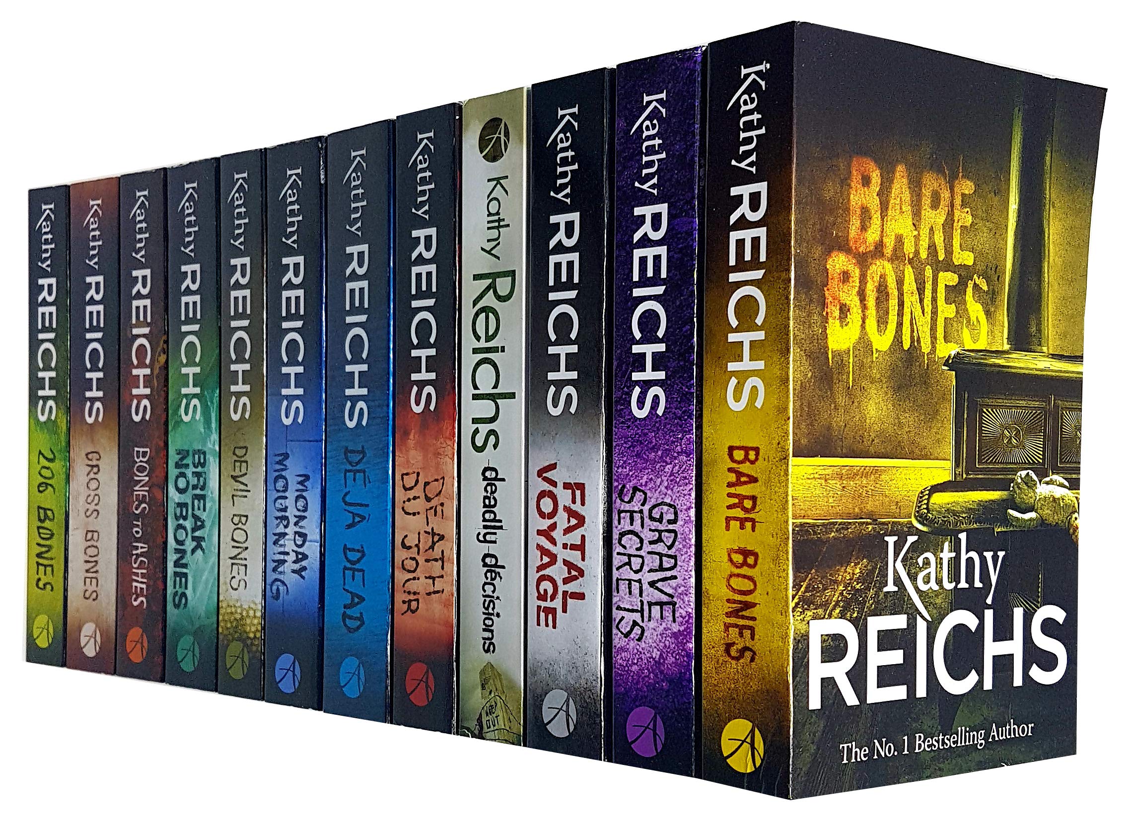Temperance Brennan Series 1 & 2 Collection 12 Books Set By Kathy Reichs (Deja Dead, Death Du Jour, Deadly Decisions, Fatal Voyage, Grave Secrets, Bare Bones, Break No Bones