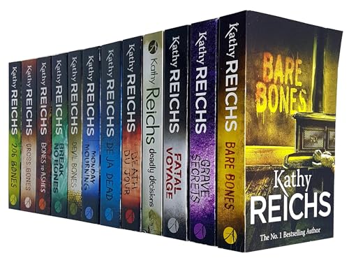 Temperance Brennan Series 1 & 2 Collection 12 Books Set By Kathy Reichs (Deja Dead, Death Du Jour, Deadly Decisions, Fatal Voyage, Grave Secrets, Bare Bones, Break No Bones